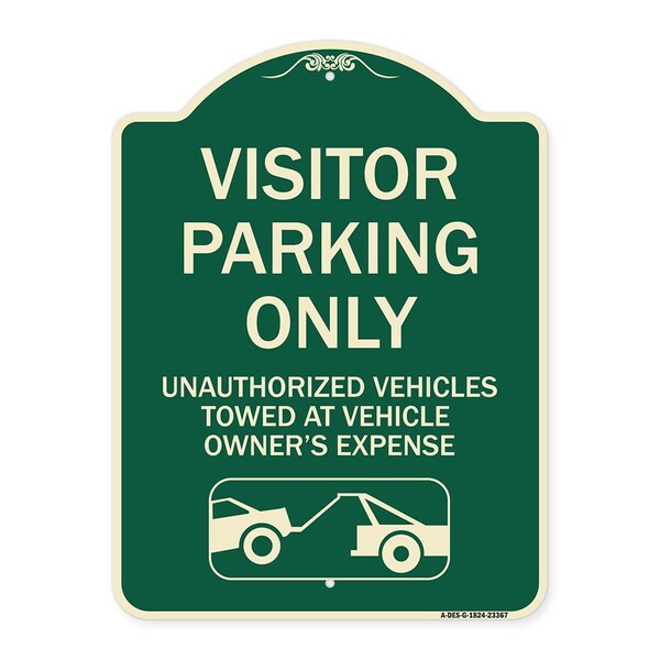 Parking Restriction Visitor Parking Only Unauthorized Vehicles Towed at Owner Expense, G-1824-23367